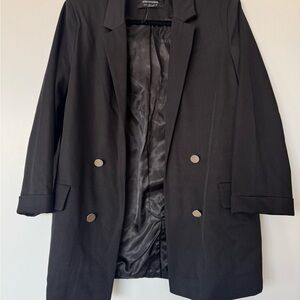 Stradivarius Oversized Blazer in Black